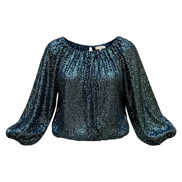 Endless Rose Tops - Elegant Sequin Blouse - Black